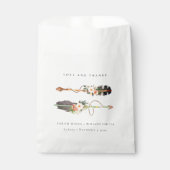 Rustic Boho Feather Floral Arrow Wedding Bedankt Bedankzakje (Voorkant)