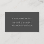 Rustic Boho Feather Floral Arrow Wedding Website Visitekaartje (Achterkant)