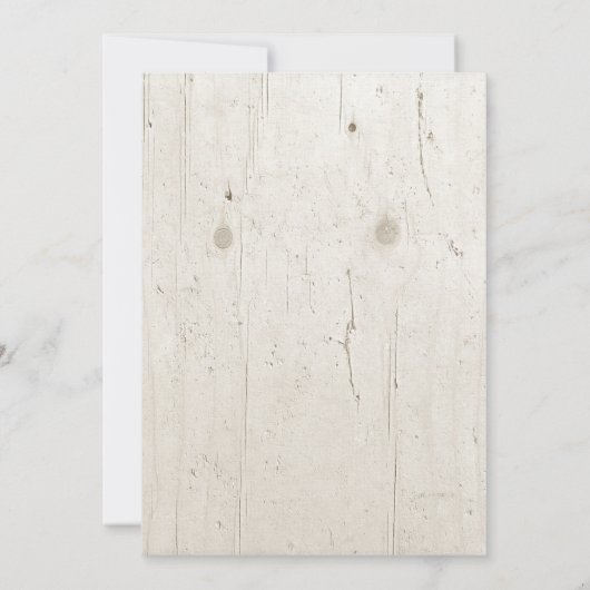 Rustic Boho Floral Antlers Hood Weddenschap Kaart (Achterkant)