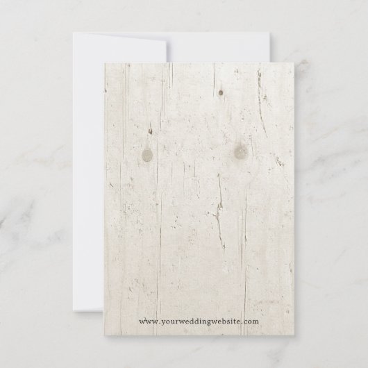 Rustic Boho Floral Antlers Wedding Response Kaart (Achterkant)