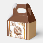 Rustic Boho Floral Baby shower Bedankdoosjes (Achterkant)