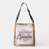 Rustic Boho Floral Baby shower Crossbody Tas (Achterkant)