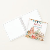 Rustic Boho Floral Baby shower Guest Notitieboek (Binnen)