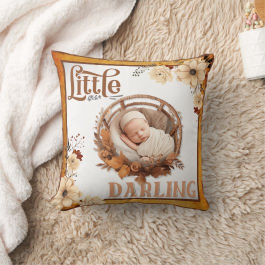 Rustic Boho Floral Baby shower Kussen (Deken)