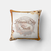 Rustic Boho Floral Baby shower Kussen (Achterkant)