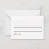 Rustic Boho Floral Baby shower Notitiekaartje (Achterkant)