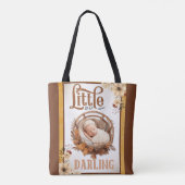 Rustic Boho Floral Baby shower Tote Bag (Achterkant)