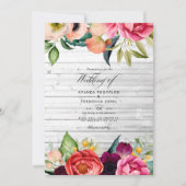 Rustic Boho Floral Bohemian Wedding Uitnodiging (Voorkant)