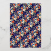 Rustic Boho Floral Bouquet Happy Moederdag Folie Feestdagenkaart (Achterkant)