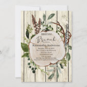 Rustic Boho Floral Bridal Brunch Kaart (Voorkant)