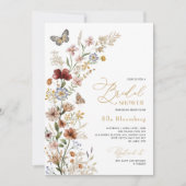 Rustic Boho Floral Butterflies Vrijgezellenfeest Kaart (Voorkant)