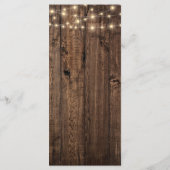 Rustic Boho Floral Country Wedding Menu (Achterkant)