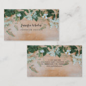 Rustic Boho Floral Custom Visitekaartje (Voorkant / Achterkant)