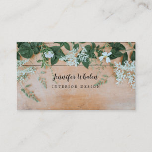 Rustic Boho Floral Custom Visitekaartje
