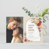 Rustic Boho Floral Pampas Sparen de Foto van de Da (Staand voorkant)