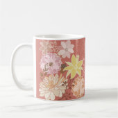 Rustic Boho Floral Pattern Koffiemok (Links)