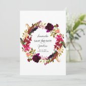 Rustic Boho Floral redt de datum van de bruiloft Save The Date (Staand voorkant)