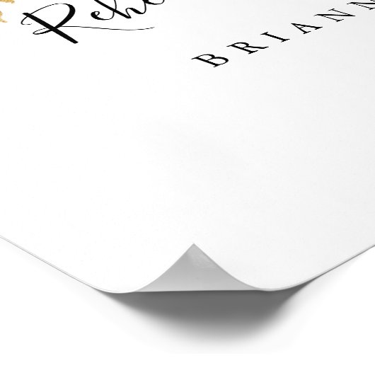 Rustic Boho Floral Rehearsal Dinner Welcome Sign Poster (Hoek)