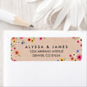 Rustic Boho Floral Return Address Labels (Insitu)
