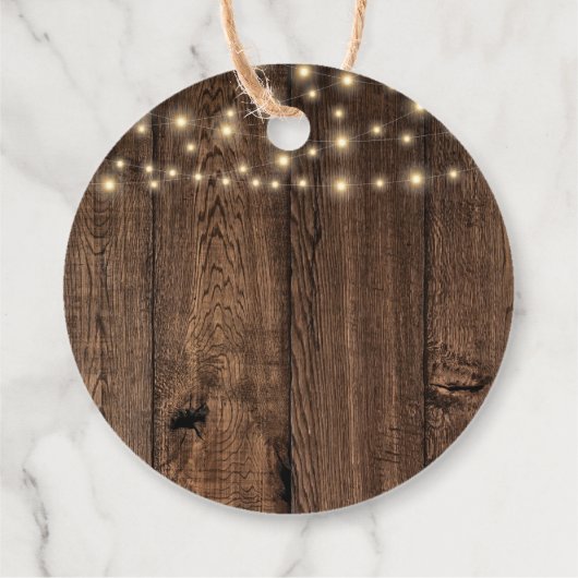 Rustic Boho Floral String Lights Hartelijk dank Bedankjes Labels (Achterkant)