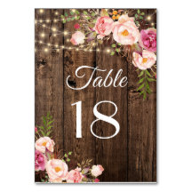 Rustic Boho Floral String Lights Wedding Table