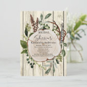 Rustic Boho Floral Vrijgezellenfeest Kaart (Staand voorkant)