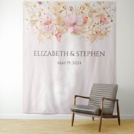 Rustic Boho Floral Wedding Backdrop Wandkleed