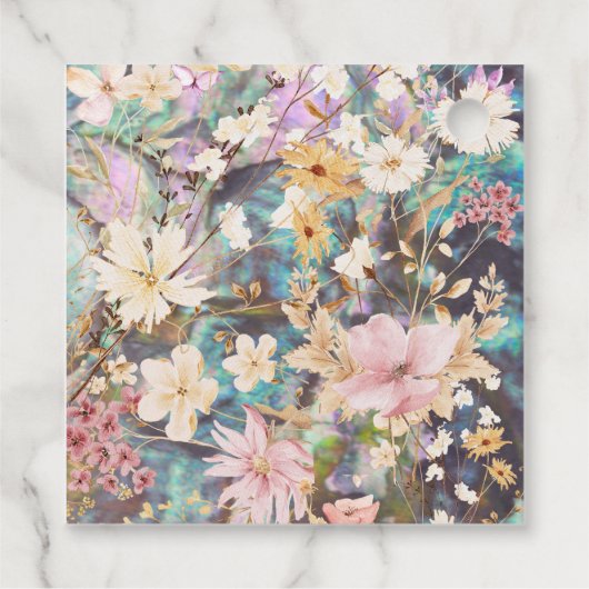 Rustic Boho Floral Wedding Bedankjes Labels (Achterkant)