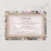 Rustic Boho Floral Wedding Informatiekaartje (Voorkant)