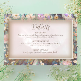 Rustic Boho Floral Wedding Informatiekaartje