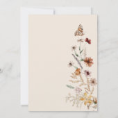 Rustic Boho Floral Wedding Invitations Kaart (Achterkant)