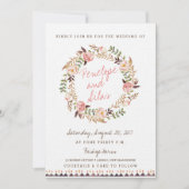 Rustic Boho Floral Wedding Invitations Kaart
