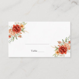 Rustic Boho Floral Wedding Place Card Plaatskaartje