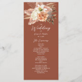 Rustic Boho Floral Wedding Programmakaart (Voorkant)