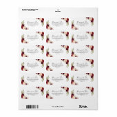 Rustic Boho Floral Wedding RSVP Adres Etiket (Full Sheet)