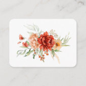 Rustic Boho Floral Wedding RSVP Details QR Code en Informatiekaartje (Achterkant)