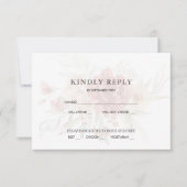 Rustic Boho Floral Wedding RSVP Uitnodiging (Voorkant)