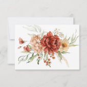 Rustic Boho Floral Wedding RSVP Uitnodiging (Achterkant)