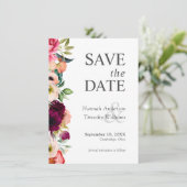 Rustic Boho Floral Wedding Save the Date (Staand voorkant)