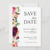 Rustic Boho Floral Wedding Save the Date (Voorkant)