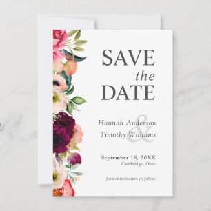 Rustic Boho Floral Wedding Save the Date