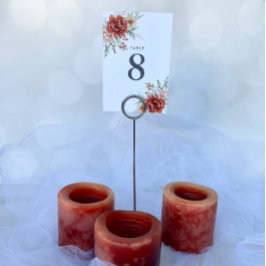 Rustic Boho Floral Wedding Table Number Kaart