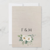 Rustic Boho Floral Wedding Uitnodiging (Achterkant)