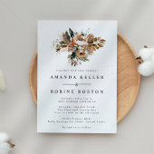 Rustic Boho Floral Wedding Uitnodiging