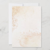 Rustic Boho Floral Wedding Uitnodiging (Achterkant)