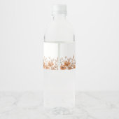 Rustic Boho Floral Wedding Waterfles Etiket (Achterkant)