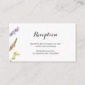Rustic Boho Floral Wildflower Reception Weddenscha Informatiekaartje (Voorkant)