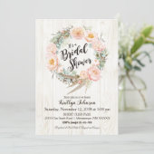 Rustic Boho Floral Wreath Vrijgezellenfeest Kaart (Staand voorkant)