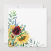 Rustic Boho Floral - Zonnebloemen Kaart (Achterkant)