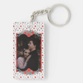 Rustic Boho Flowers Wedding Jubileum Agenda Sleutelhanger (achterkant)